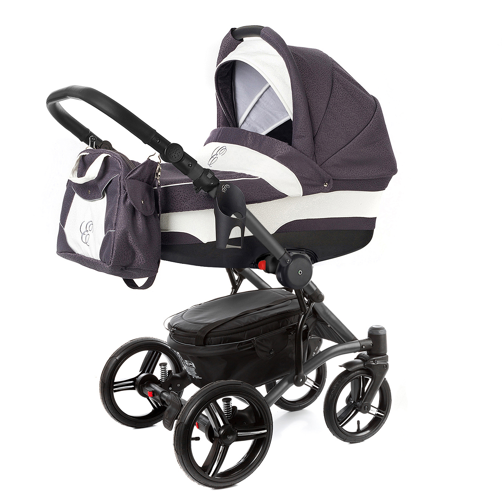 Коляска для новорожденных Esspero Tour (шасси Graphite) Grey Leves