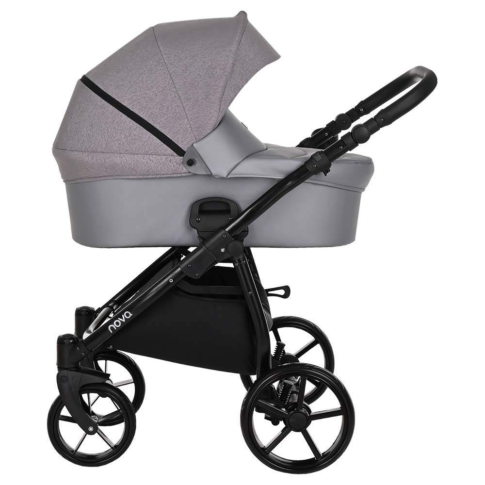 Коляска 2 в 1 Tutis Novo Reflective Grey Metalic/Grey Reflective Print