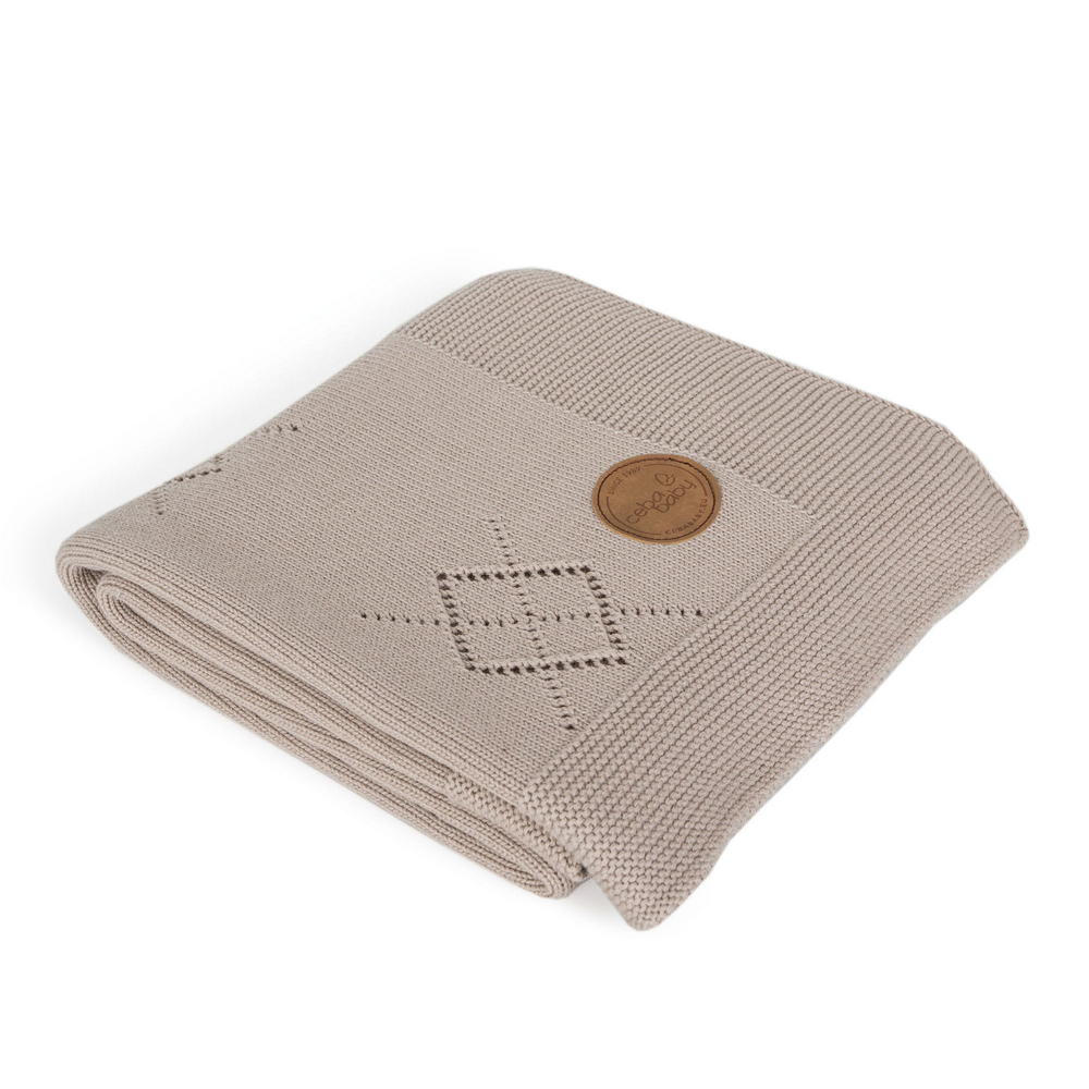 Плед Ceba Baby 90*90 вязаный Diamonds brown W-812-108-113