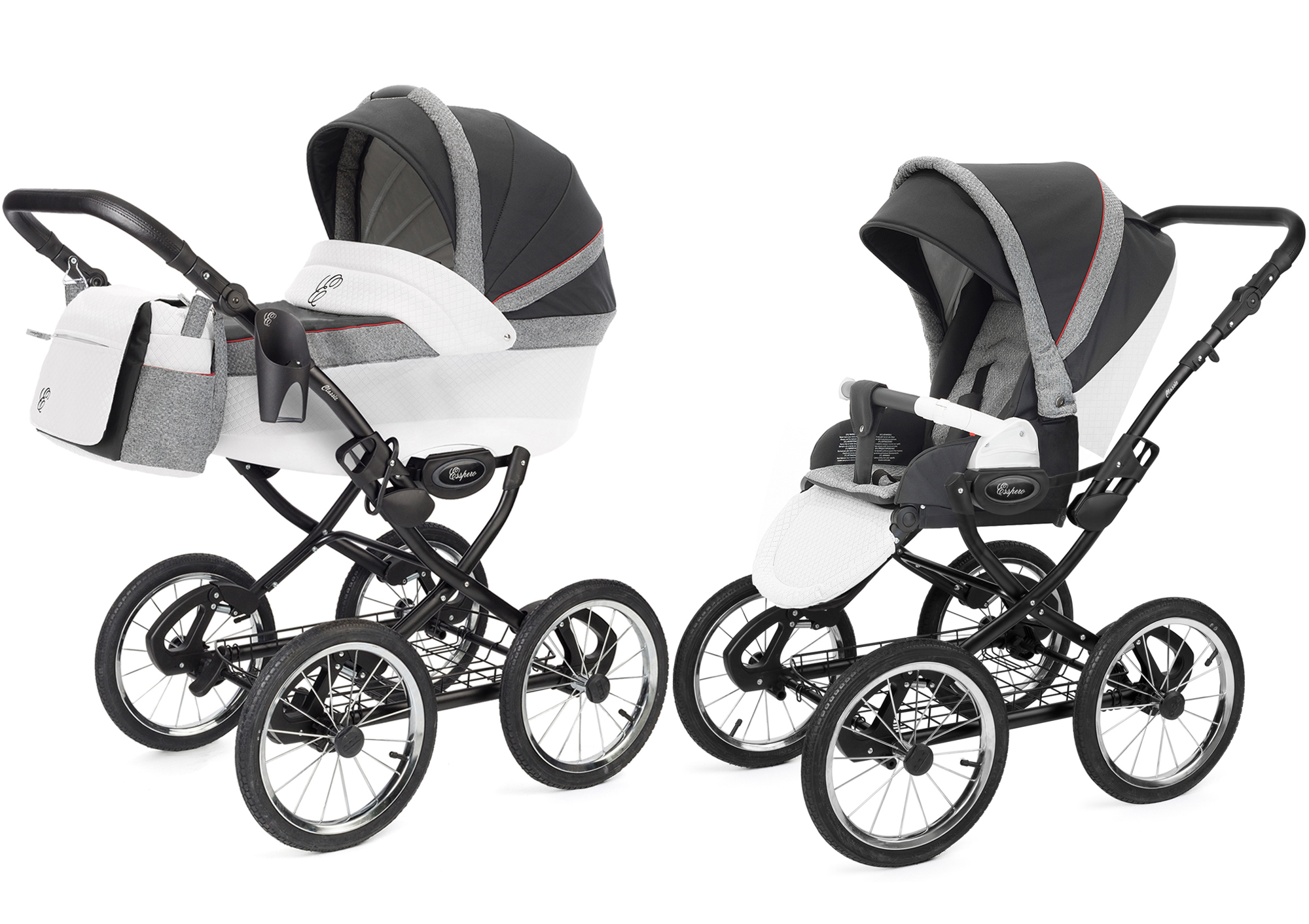 Коляска 2 в 1 Esspero Grand Classic (шасси Black) Royal Grey