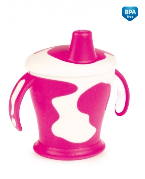 Поильник-непроливайка с ручками Canpol Little cow арт. 31/404, 9+ мес., 250 мл фиолетовый