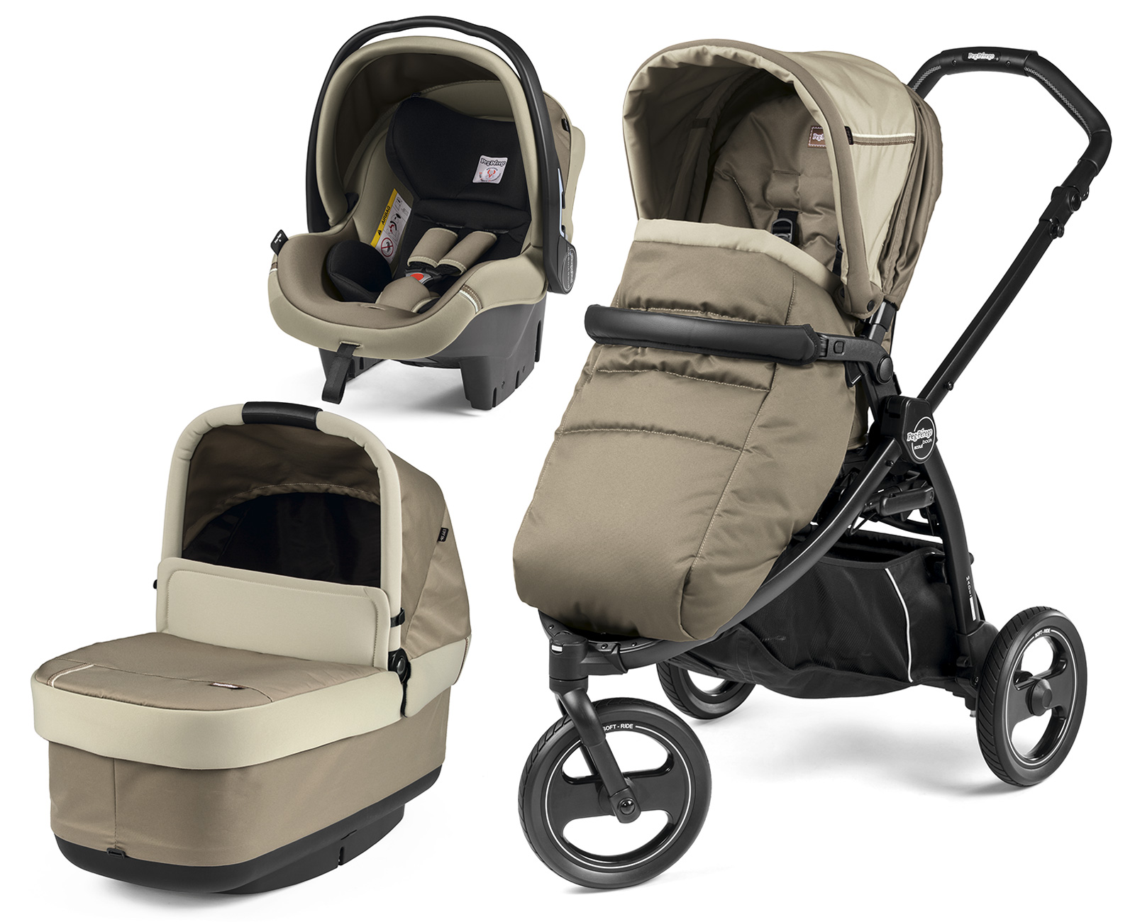 Коляска 3 в 1 Peg Perego Book Scout Pop Up Modular System Class Beige