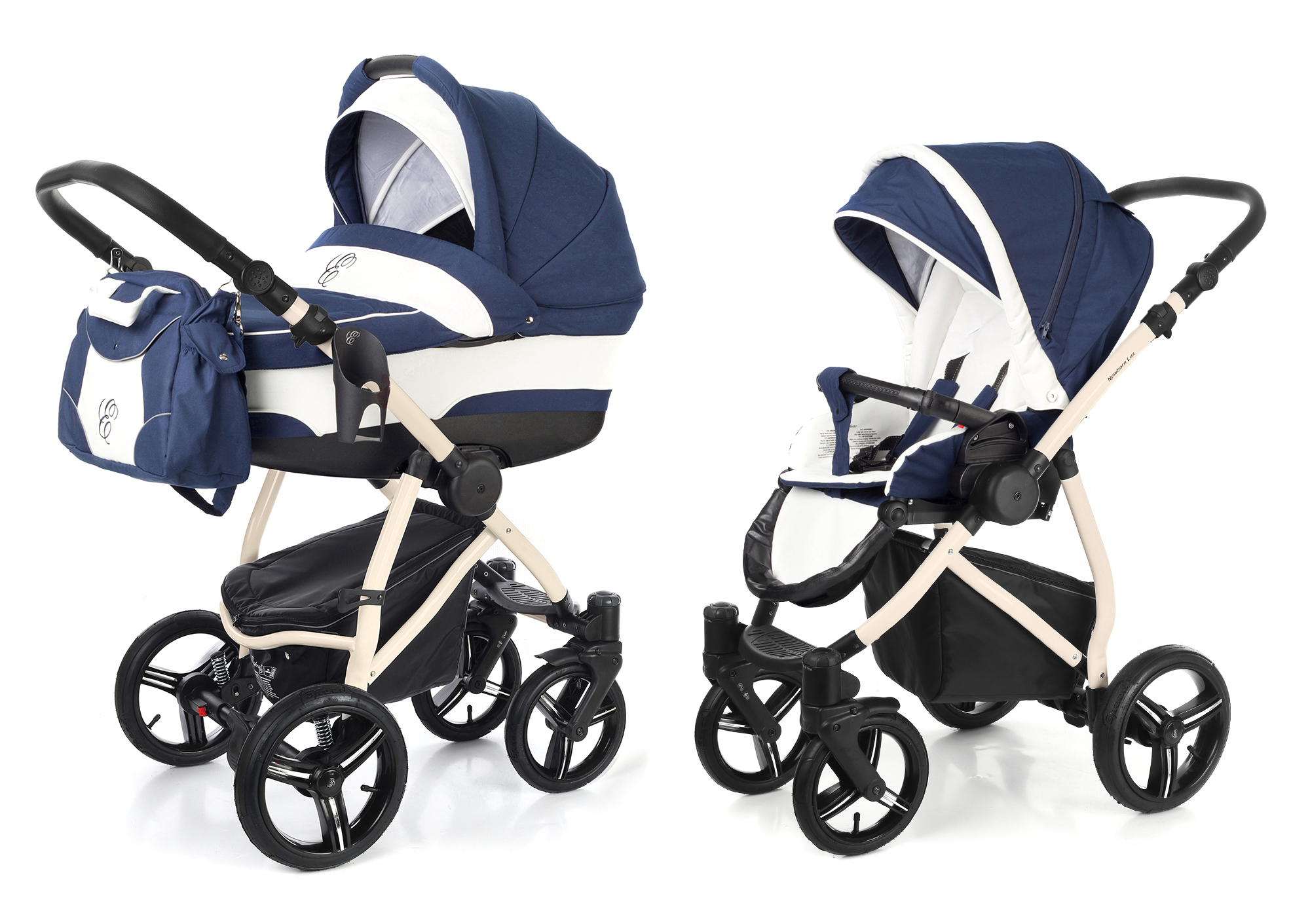 Коляска 2 в 1 Esspero Newborn Lux (шасси Beige) Navy Lux