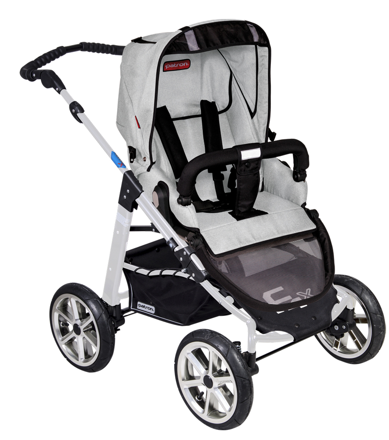Коляска 3 в 1 Patron Fenix 4XC-S (серебряная рама) spirit silver grey 657