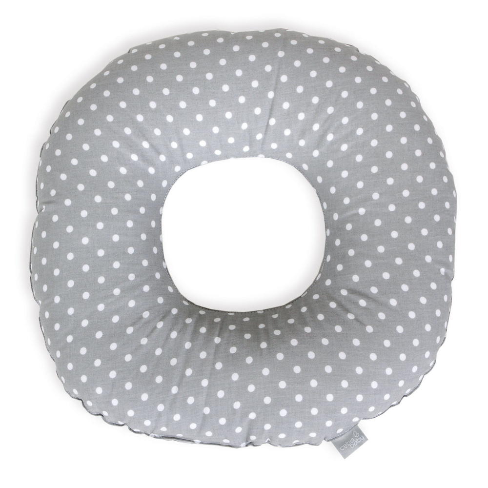 Подушка-круг Ceba Baby послеродовая White dots on grey W-744-114-260