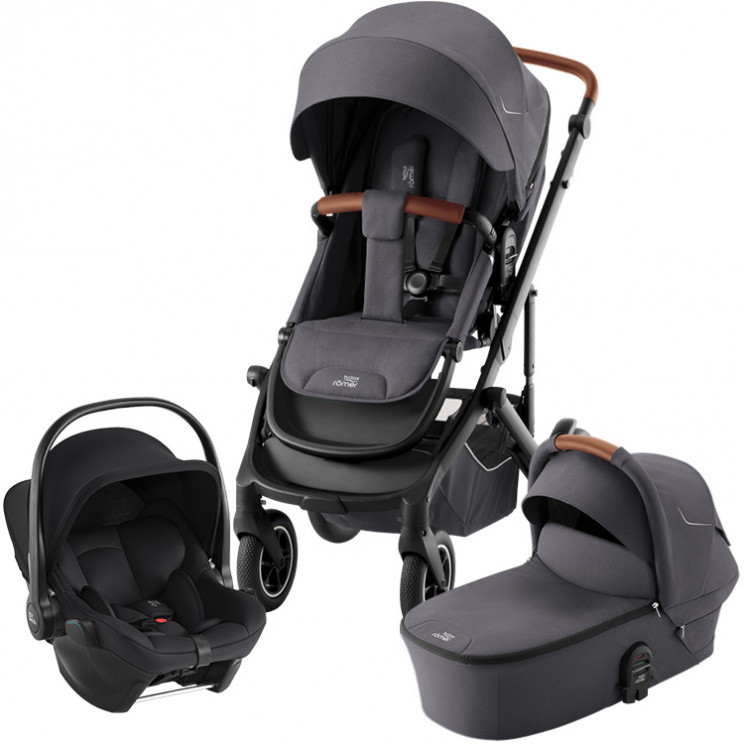 Коляска 3 в 1 Britax Römer Smile 5Z (автокресло BS PRO) Midnight Grey/Space Black