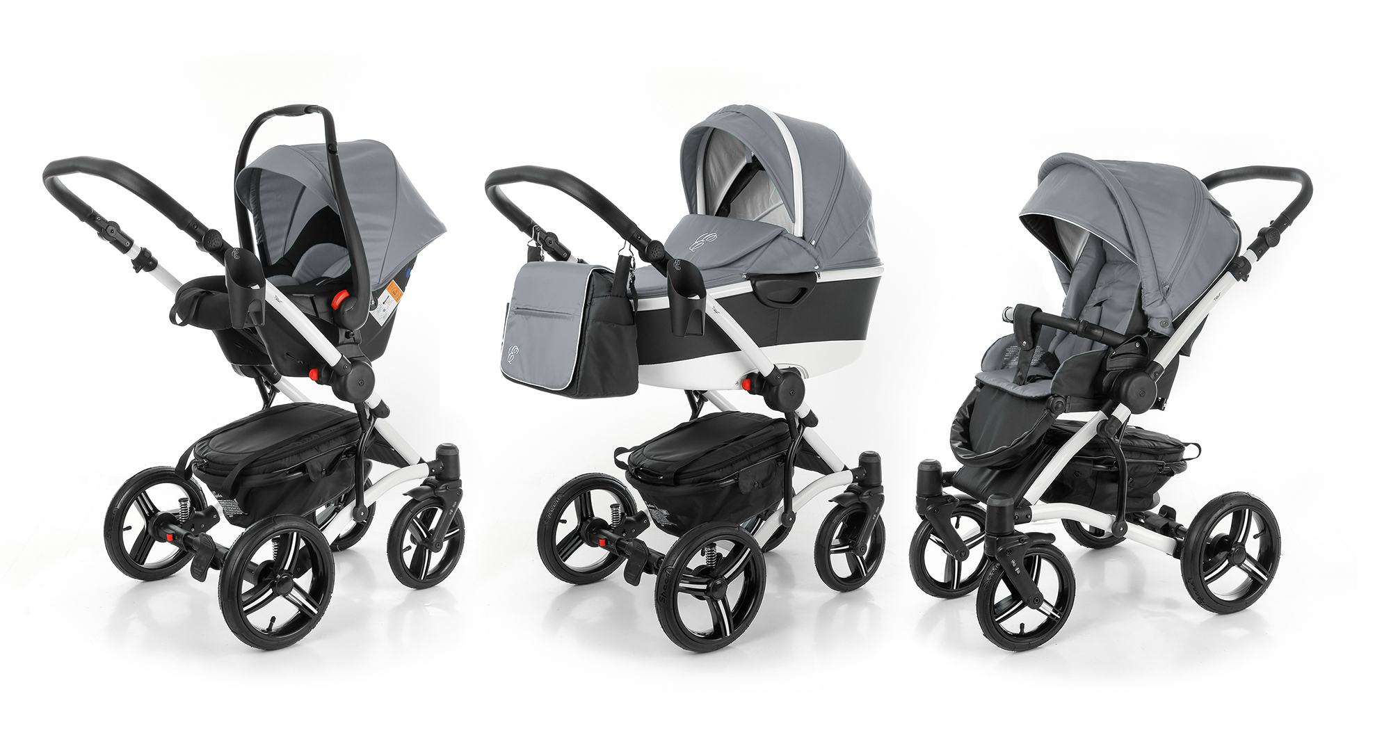 Коляска 3 в 1 Esspero Tour Alu (шасси White) Grey