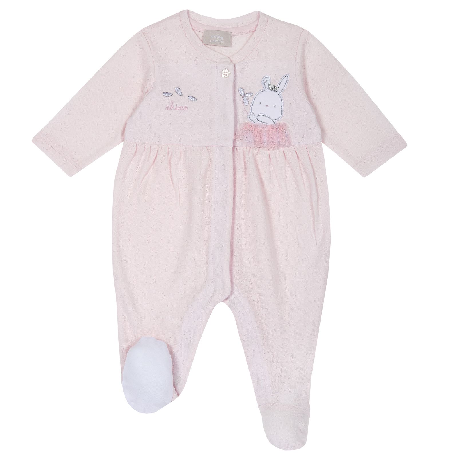 Комбинезон Chicco для девочек, с зайчиком, цвет розовый Розовый, р.56
