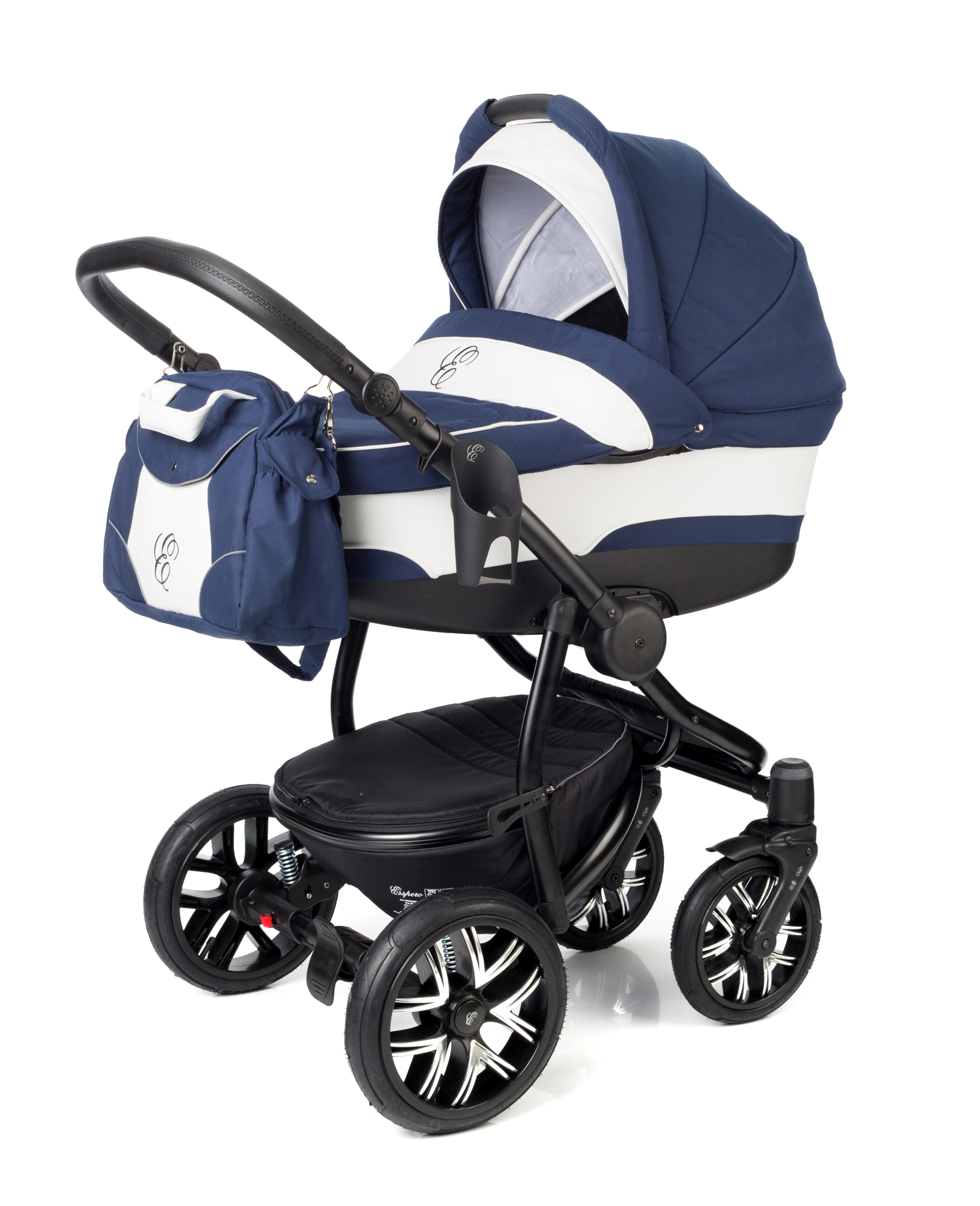 Коляска для новорожденных Esspero Discovery (шасси Black) Navy Lux