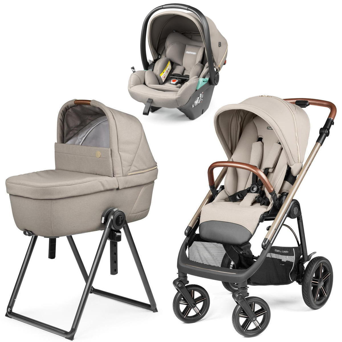Коляска 3 в 1 Peg Perego Veloce TC Belvedere Lounge Astral New