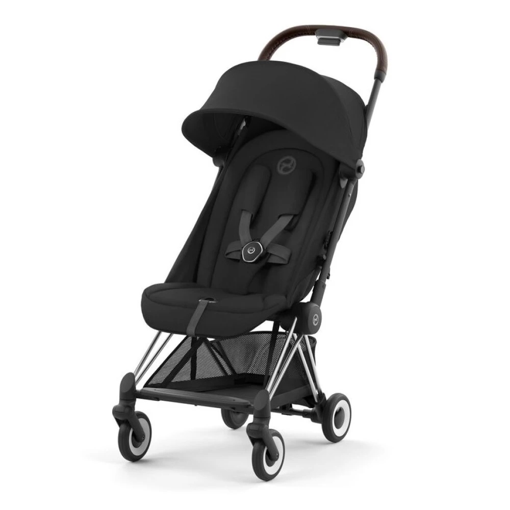 Прогулочная коляска Cybex Coya Chrome Brown Sepia Black + дождевик + бампер