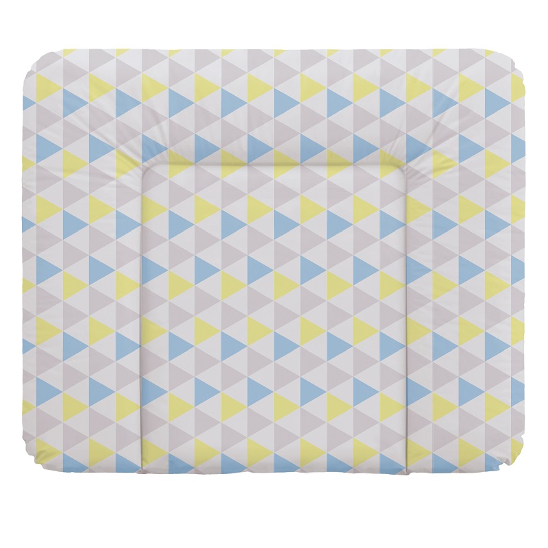 Пеленальный матрас мягкий Ceba Baby 70х85 Triangle Blue/Yellow