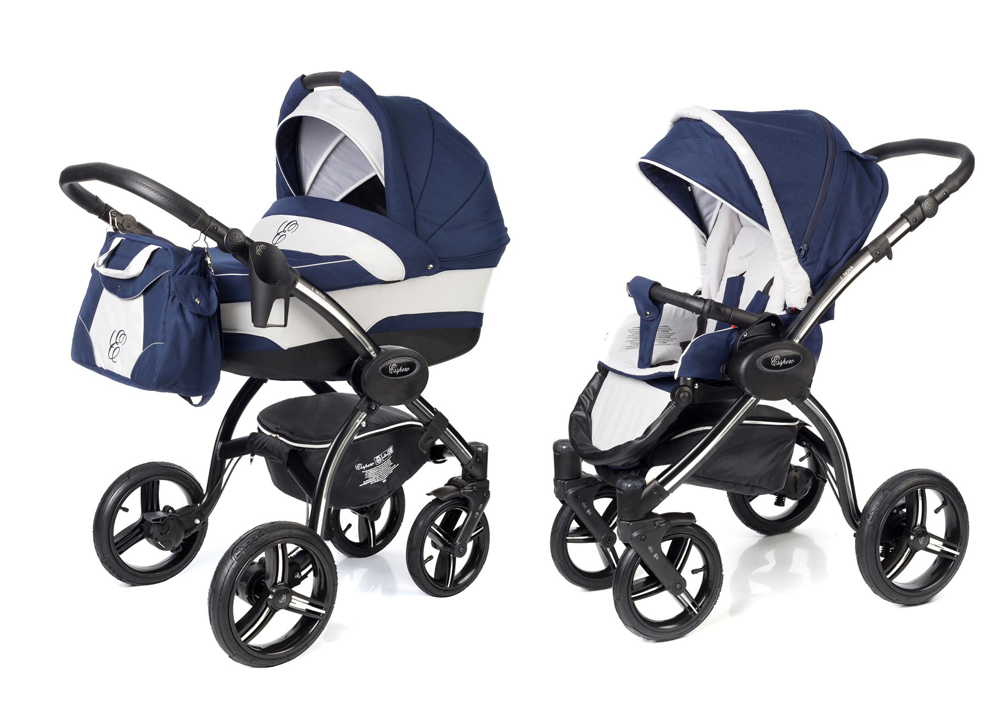 Коляска 2 в 1 Esspero I-Nova (шасси Graphite) Navy Grey