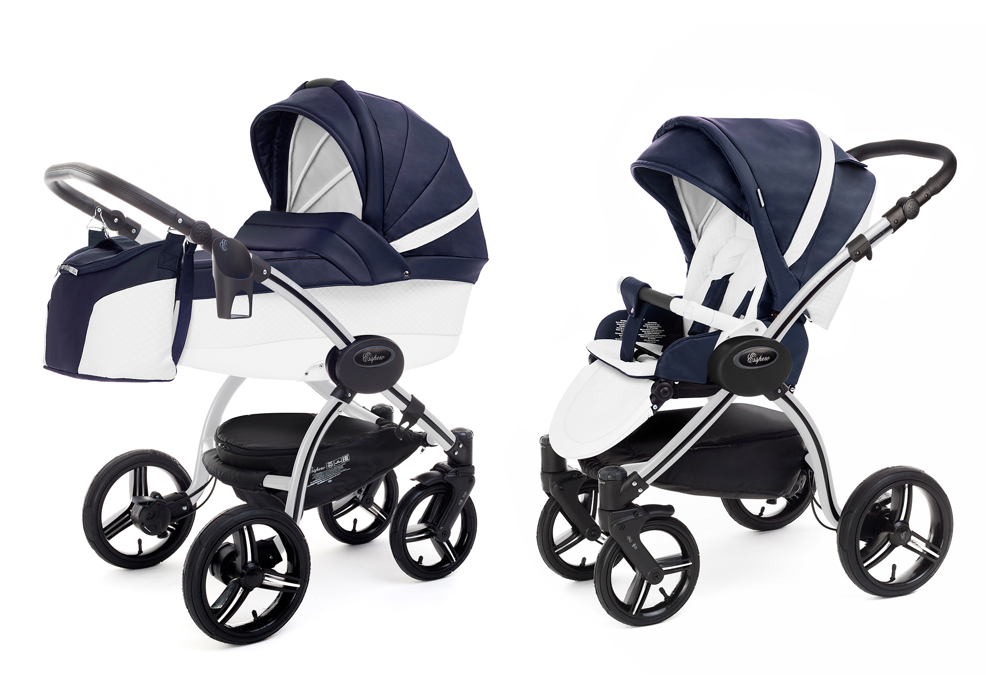 Коляска 2 в 1 Esspero Grand I-Nova (шасси Grey) Nappa Navy