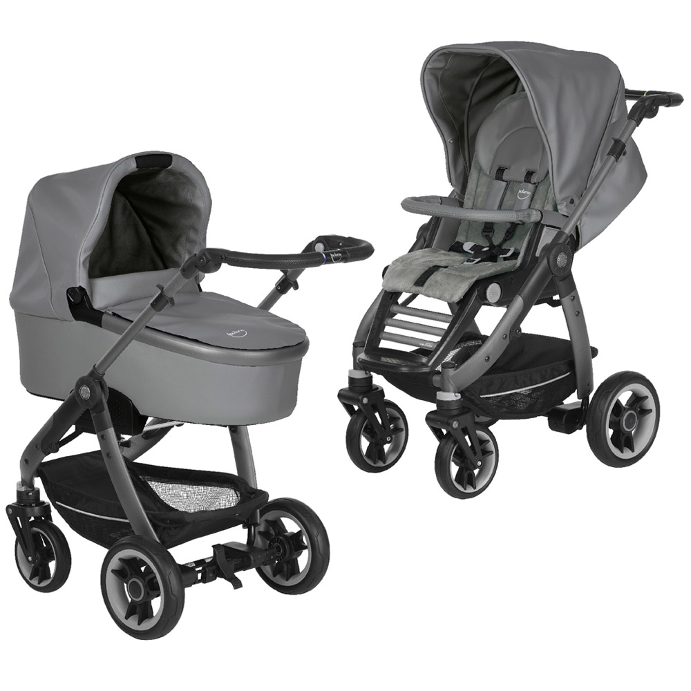 Коляска 2 в 1 Teutonia Cosmo V4 (шасси Graphite) 6055 Slate с ручным тормозом