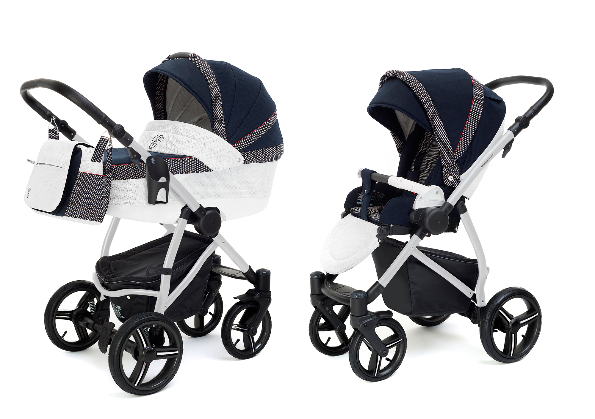 Коляска 2 в 1 Esspero Grand Newborn Lux (шасси Grey) Royal Deep Ocean