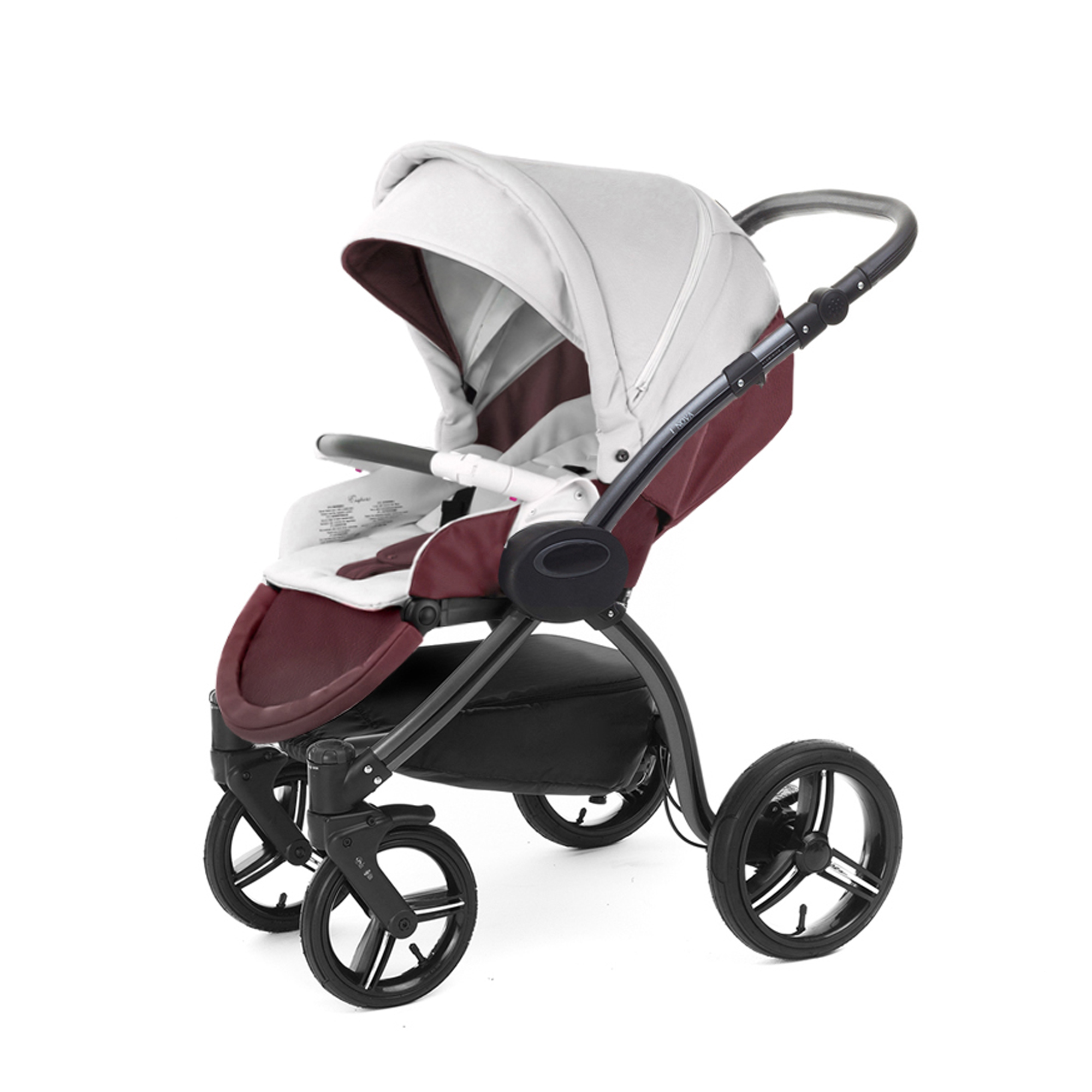 Прогулочная коляска Esspero Grand I-Nova (шасси Graphite) Maroon leatherette