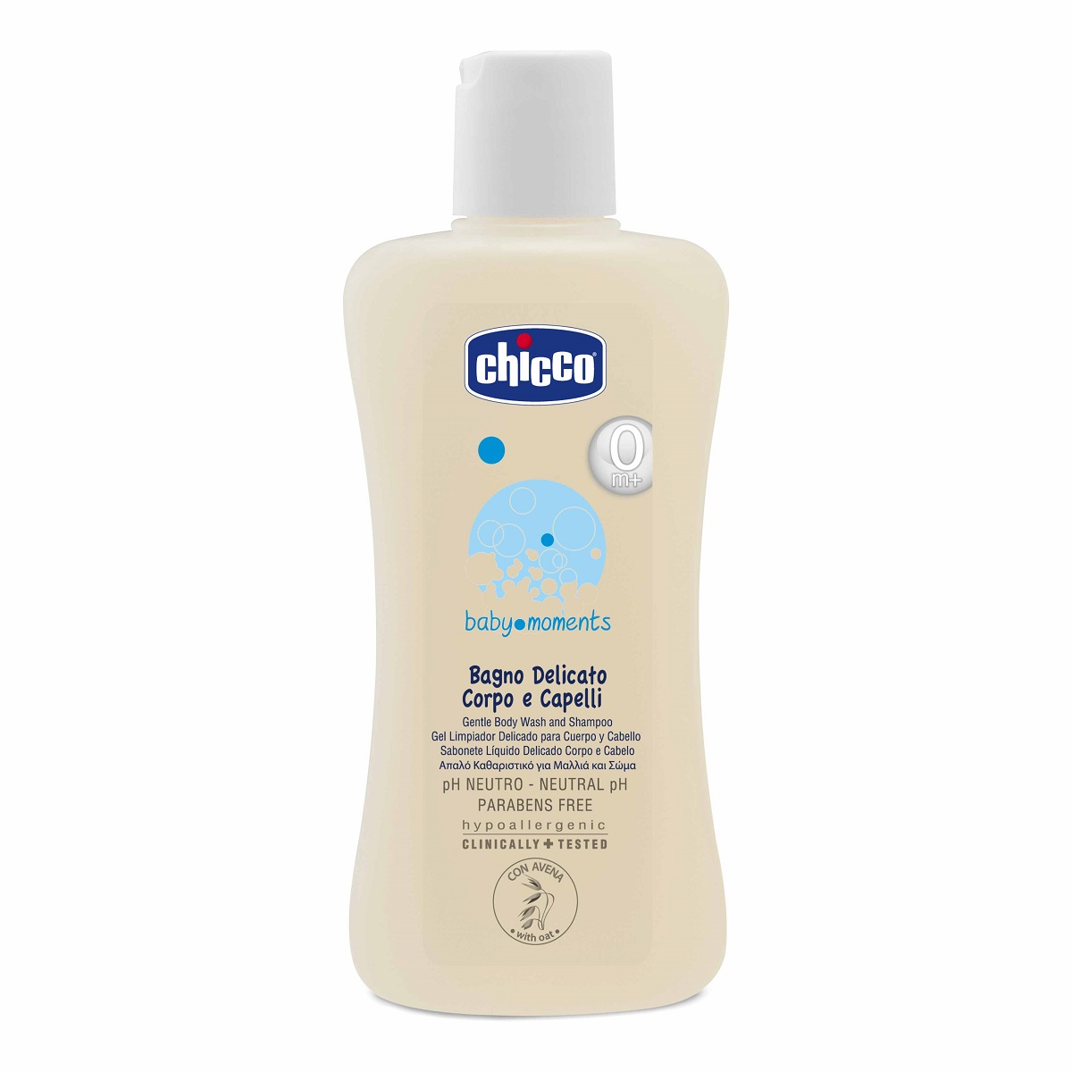 Мягкое моющее средство для волос и тела Chicco Baby Moments