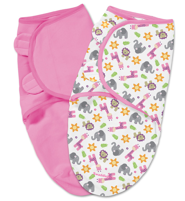 Конверт для пеленания Summer Infant SWADDLEME (размеры S/M) Солнечное сафари 2 шт. (р-р S/M)