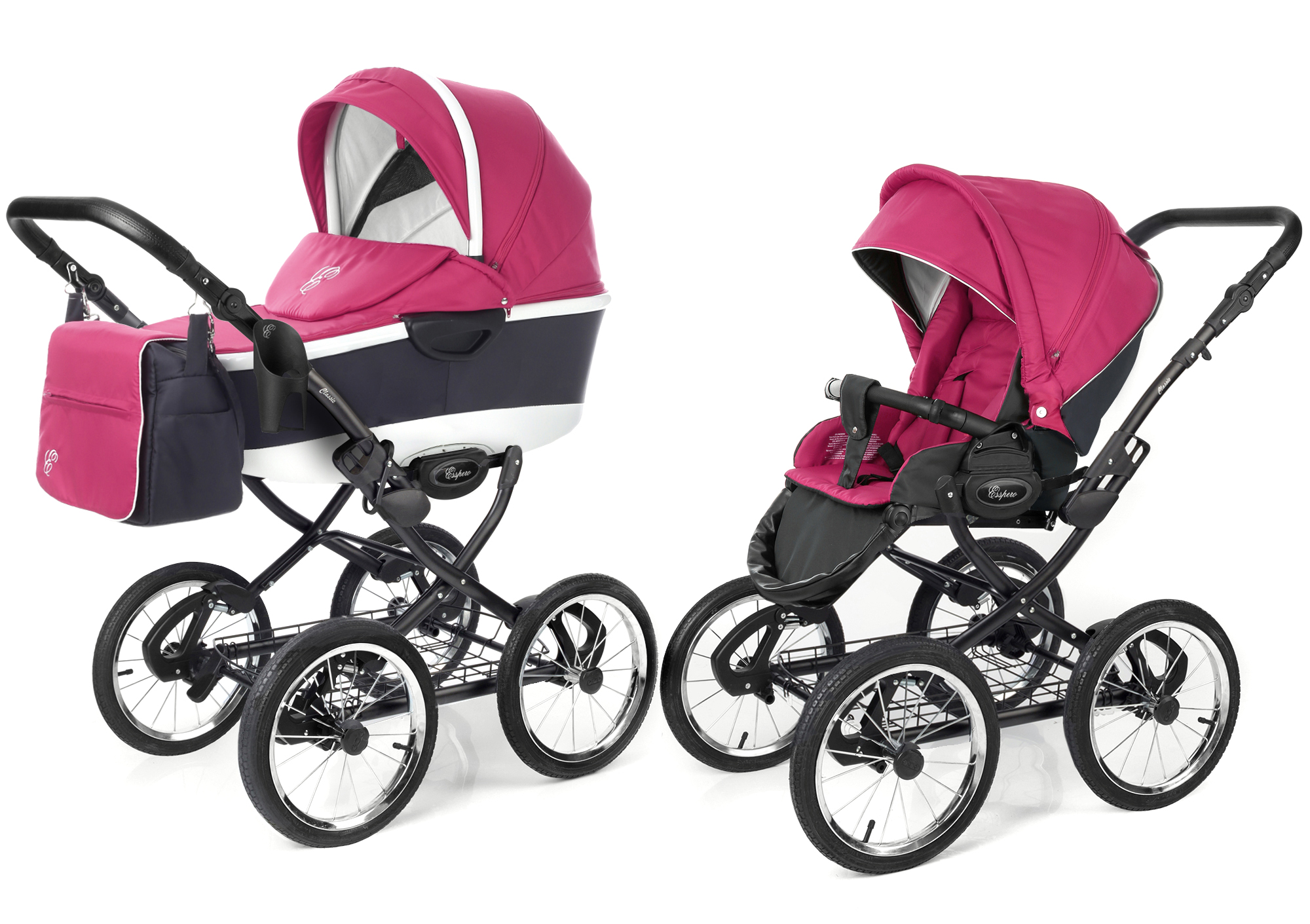 Коляска 2 в 1 Esspero Classic Alu (шасси Black) Camellia