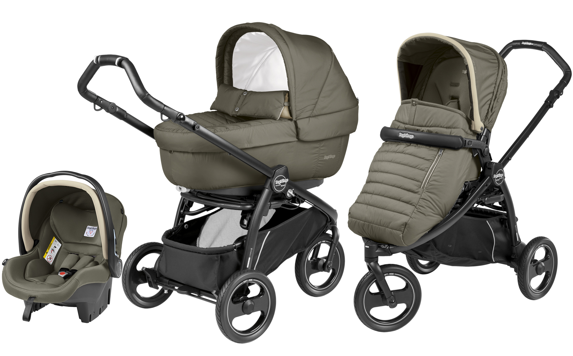 Коляска 3 в 1 Peg Perego Book Scout Elite Modular System Breeze Kaki