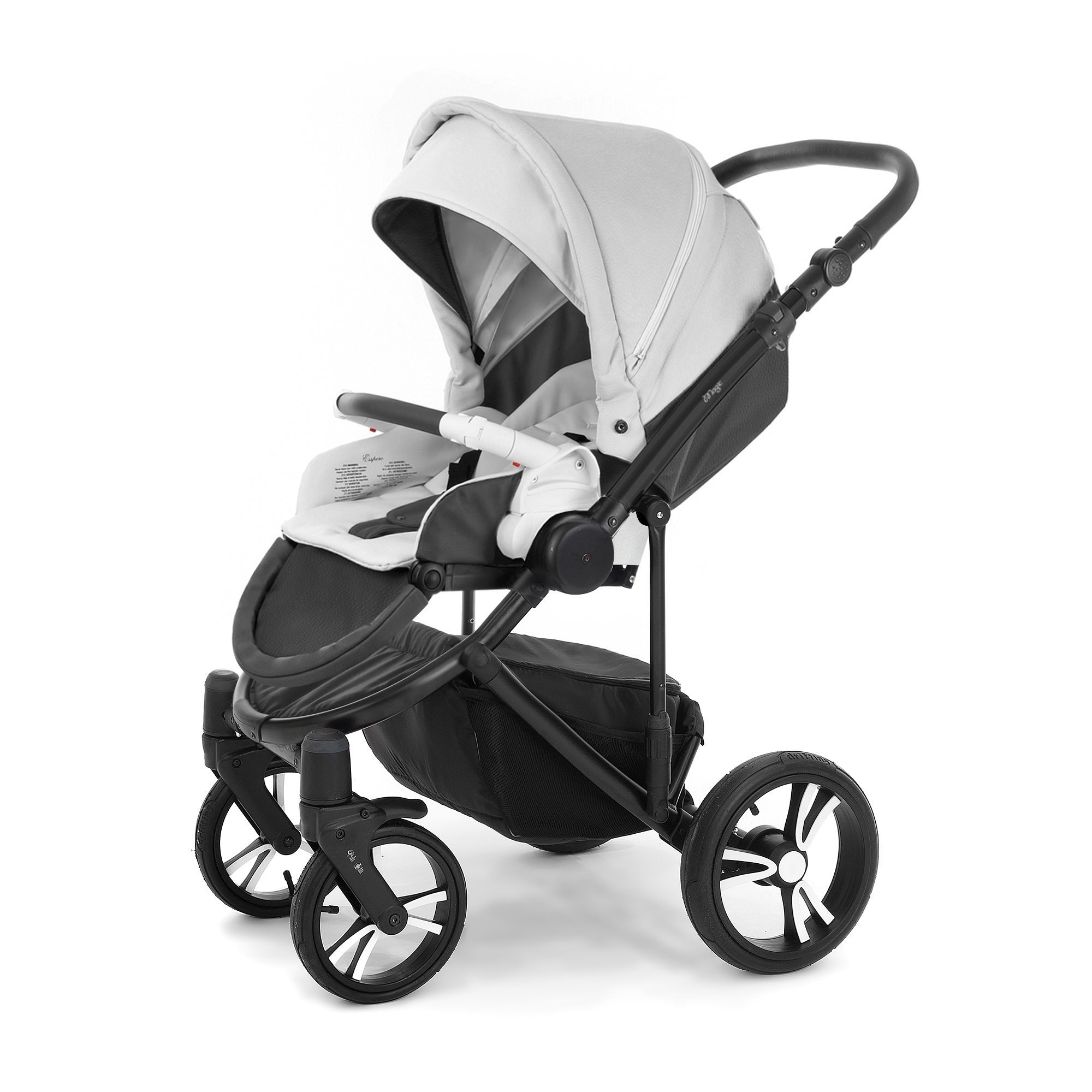Прогулочная коляска Esspero Magic Alu (шасси Black) White leatherette