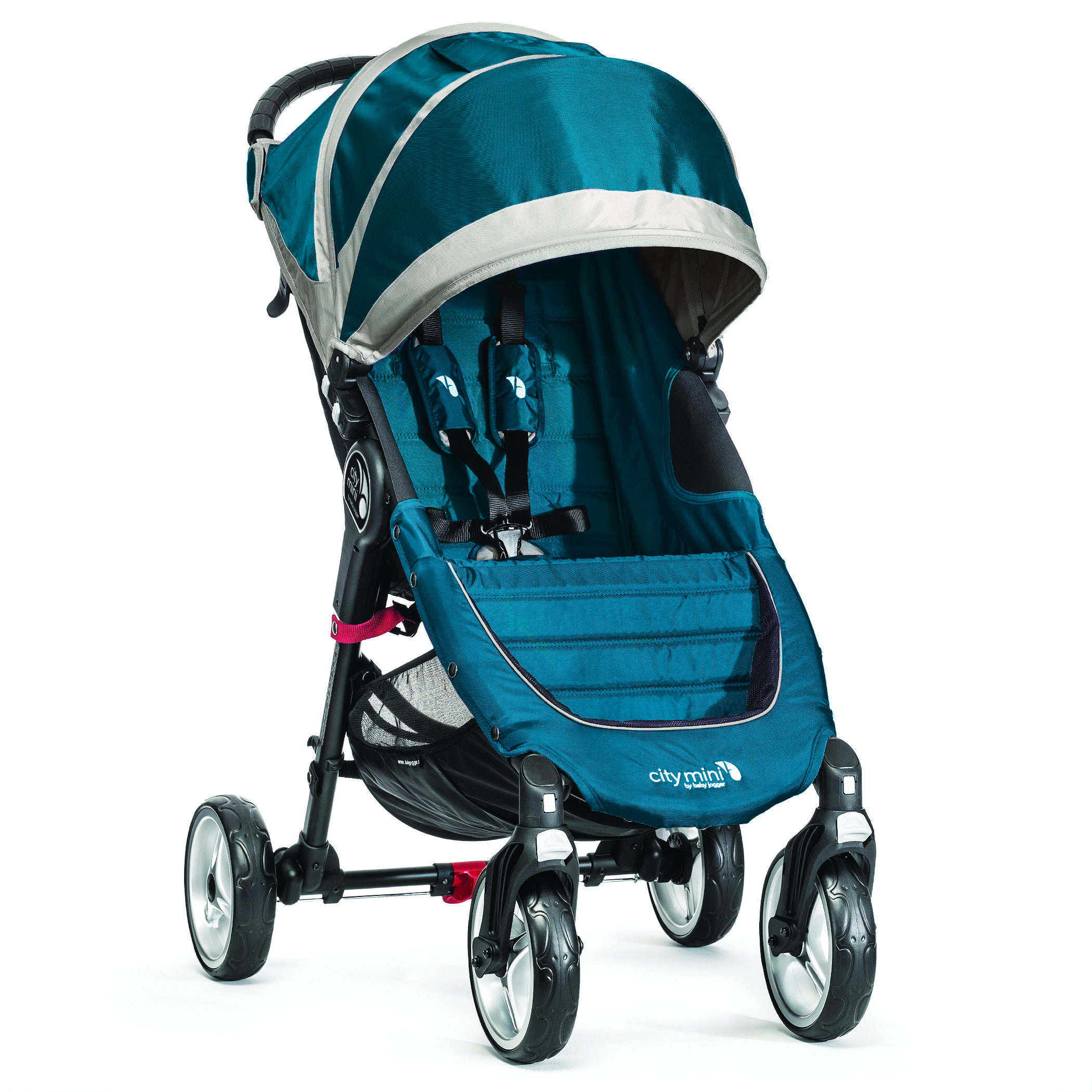 Прогулочная коляска Baby Jogger City Mini Single 4Weel бирюзово-серый