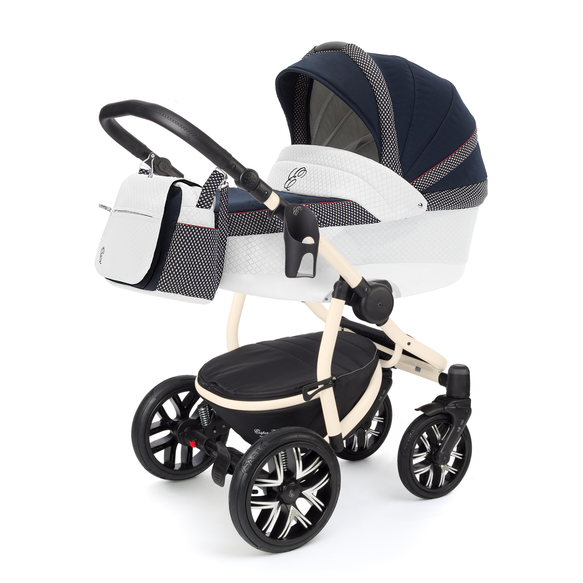 Коляска для новорожденных Esspero Grand Discovery (шасси Beige) Royal Deep Ocean