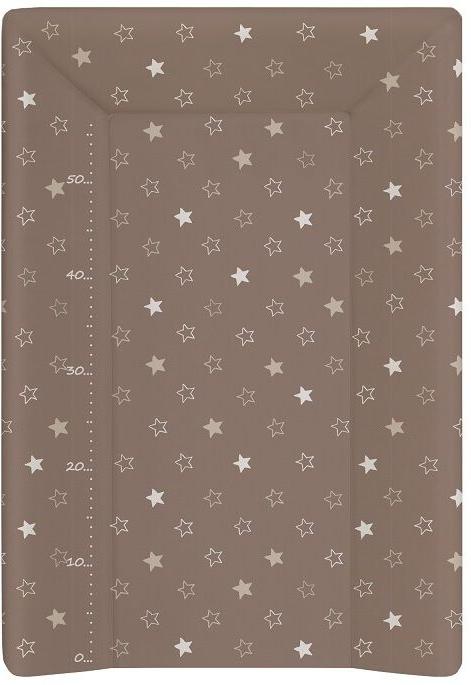 Пеленальный матрац на кровать Ceba Baby на жёстком основании 70 см Stars Brown