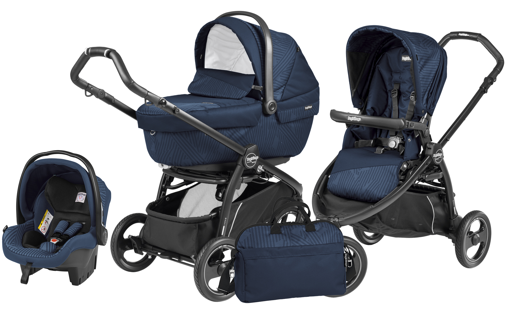 Коляска 3 в 1 Peg Perego Book Scout XL Set Modular Geo Navy