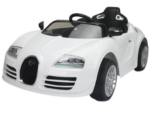 Электромобиль Bugatti Veyron JE1188 (12V) белый пластик