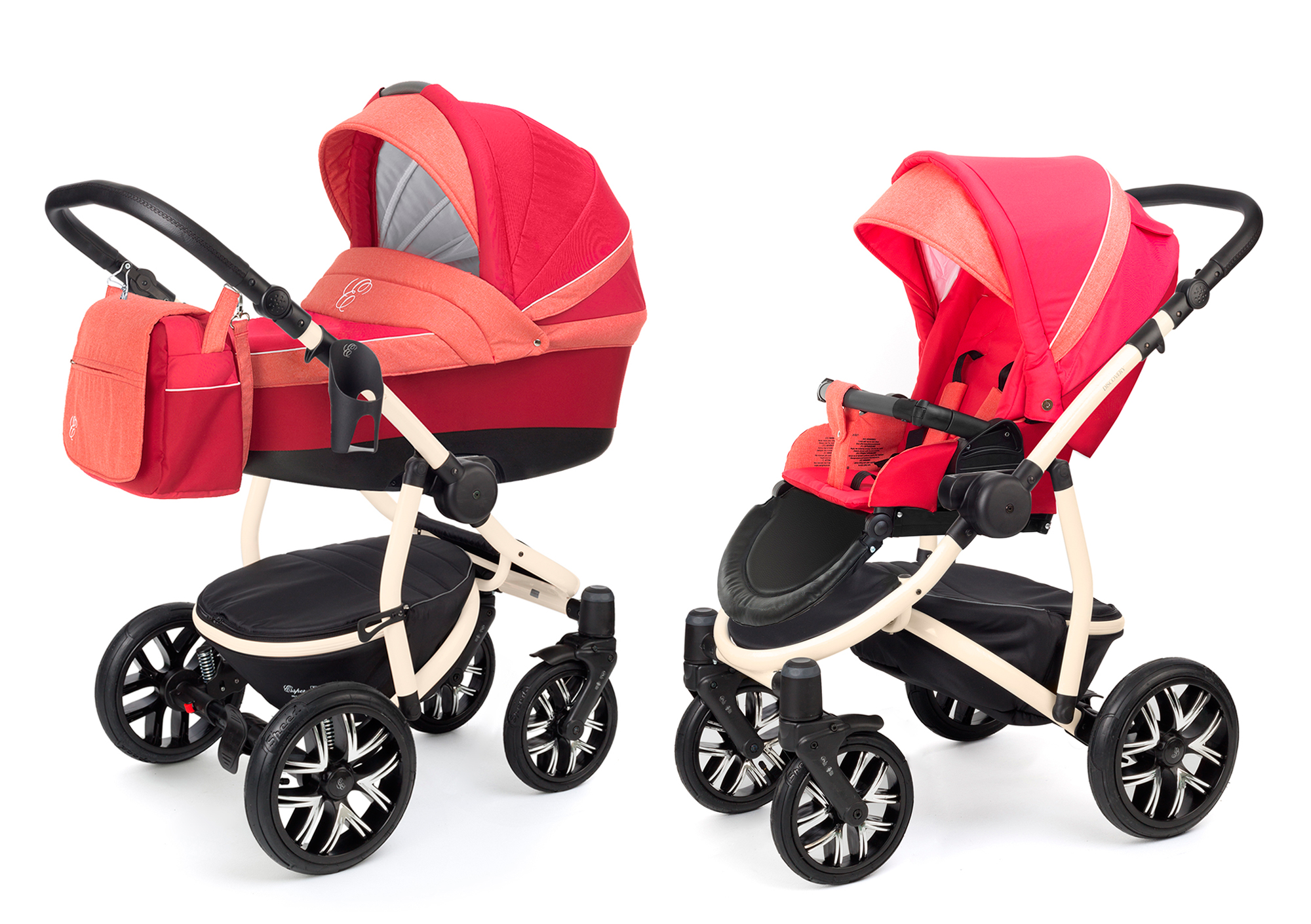 Коляска 2 в 1 Esspero Grand Discovery (шасси Beige) Red Sunset