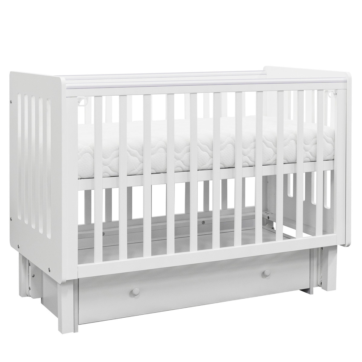 Детская кроватка ANTEMI Mari 120х60 с ящиком Белый
