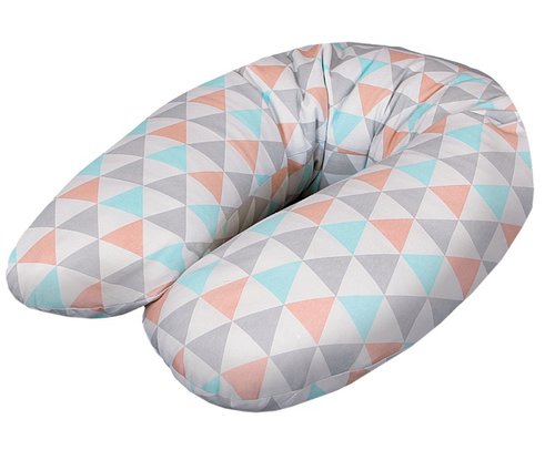 Подушка для кормления Ceba Baby Multi трикотажная Triangle Turquoise/Orange