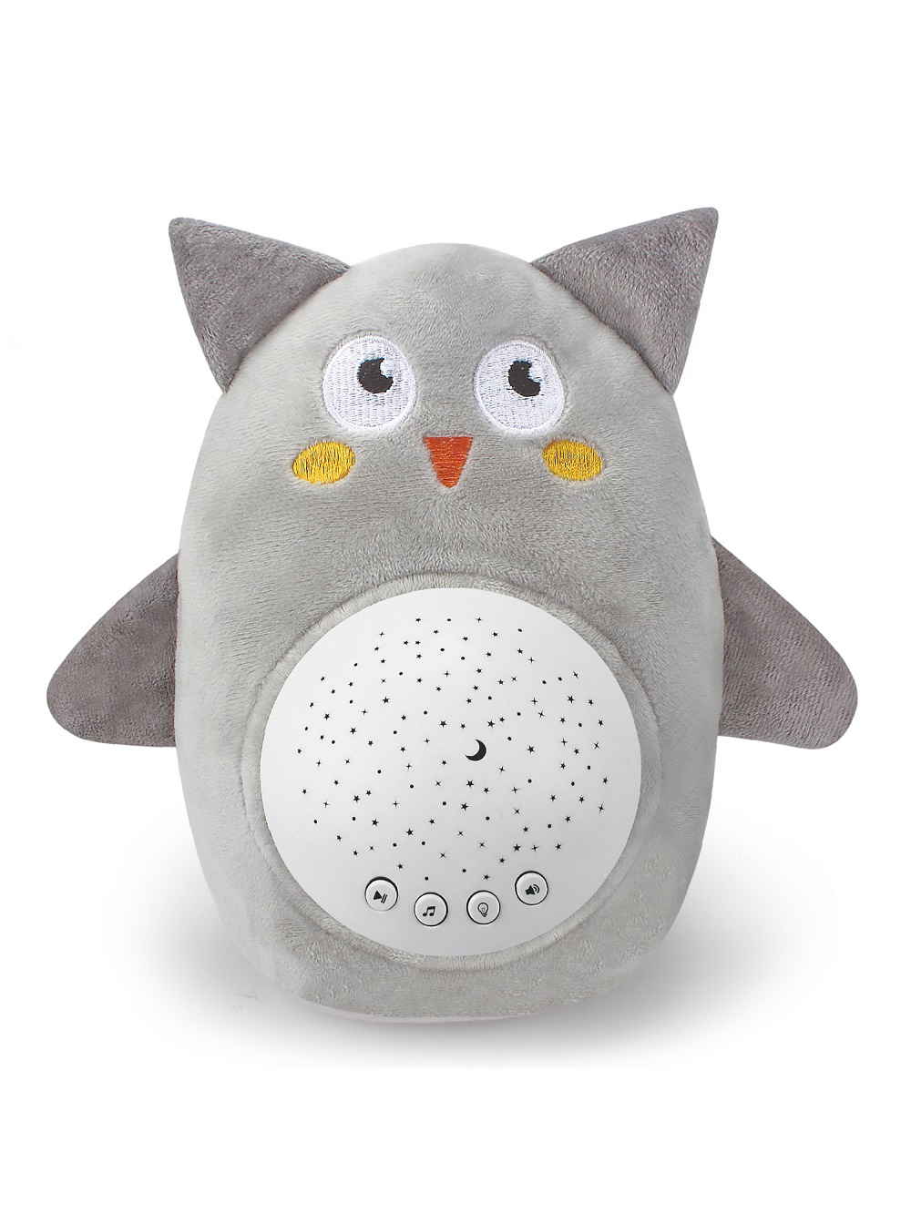 Музыкальная игрушка-проектор Amarobaby Starry Night Owl, серый
