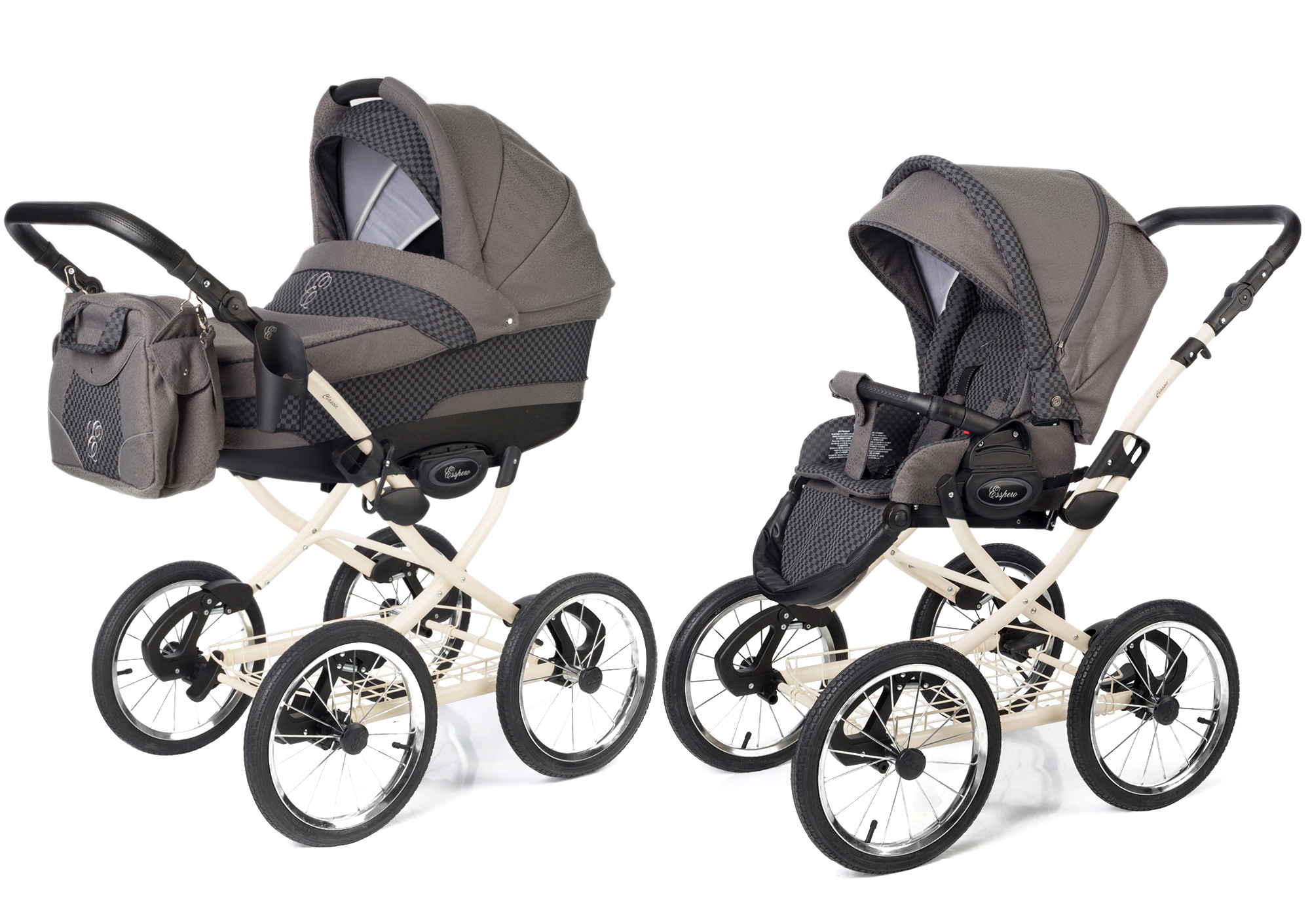 Коляска 2 в 1 Esspero Classic (шасси Beige) Carbon