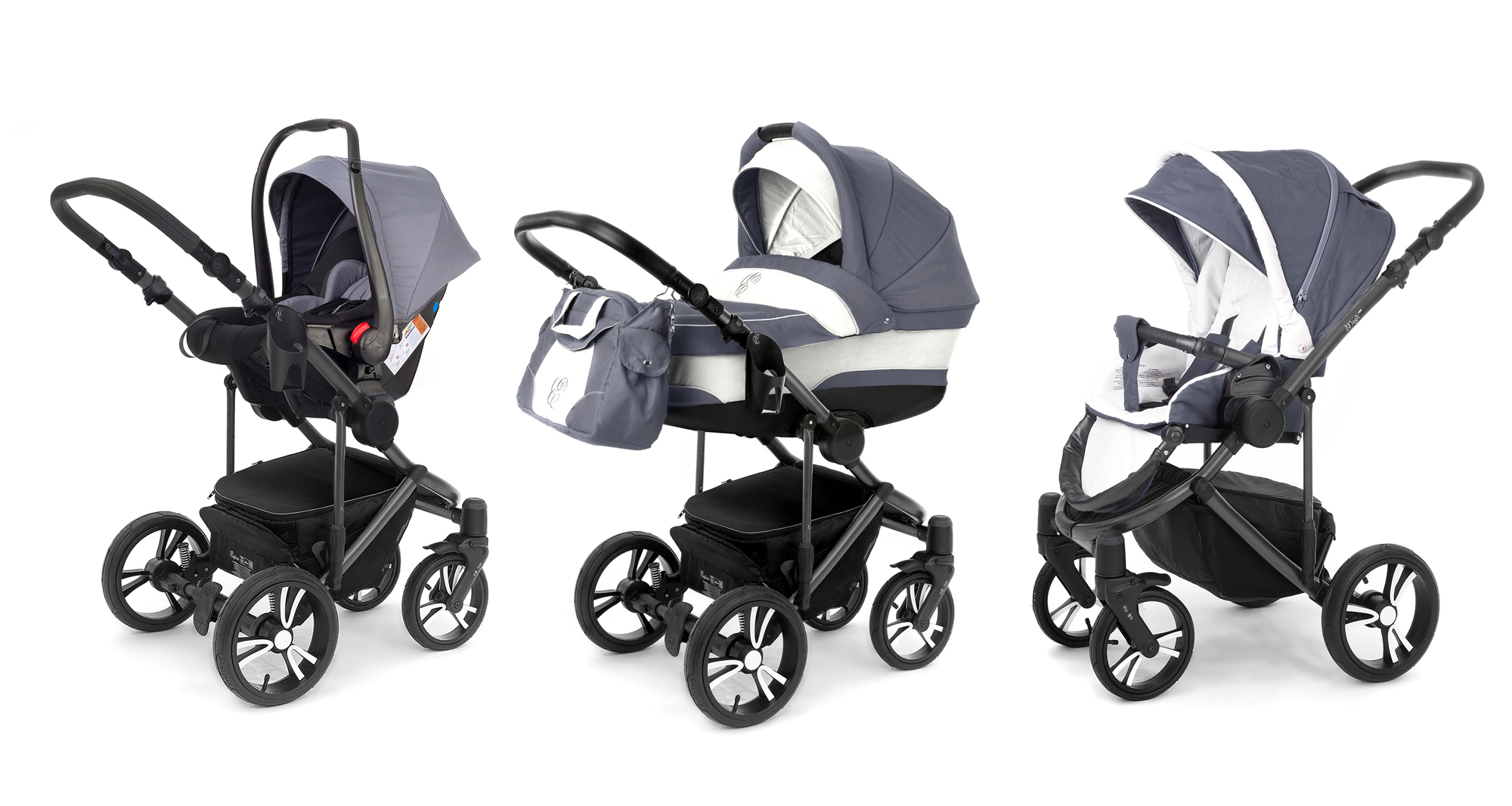 Коляска 3 в 1 Esspero Magic Pro (шасси Graphite) Grey Lux