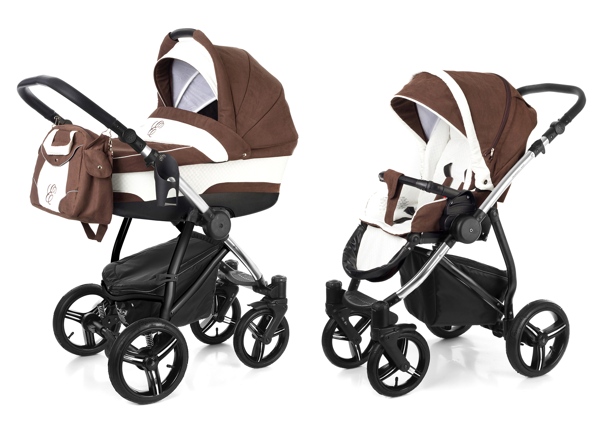 Коляска 2 в 1 Esspero Newborn Lux (шасси Chrome) Chek