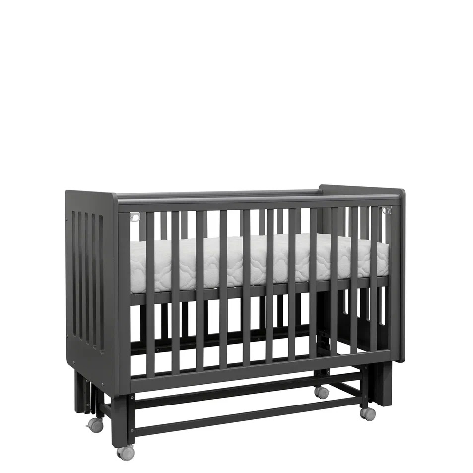 Детская кроватка ANTEMI Mari 120х60 с маятником Графит