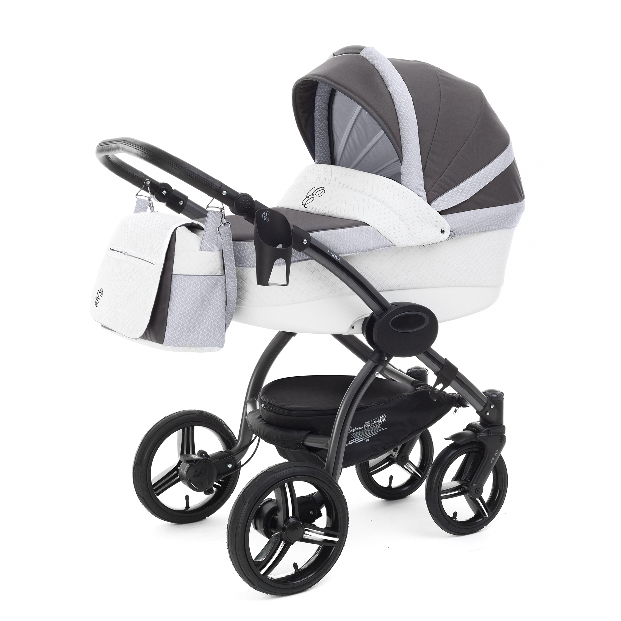 Коляска для новорожденных Esspero Grand I-Nova (шасси Graphite) Royal Light Grey