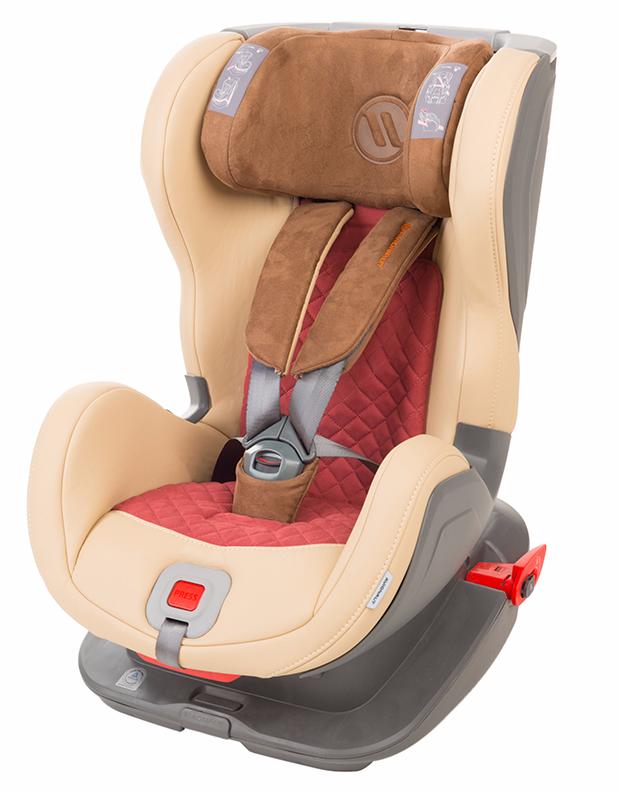 Автокресло Avionaut GLIDER ROYAL ISOFIX Беж/Т-красный/Кор кожа