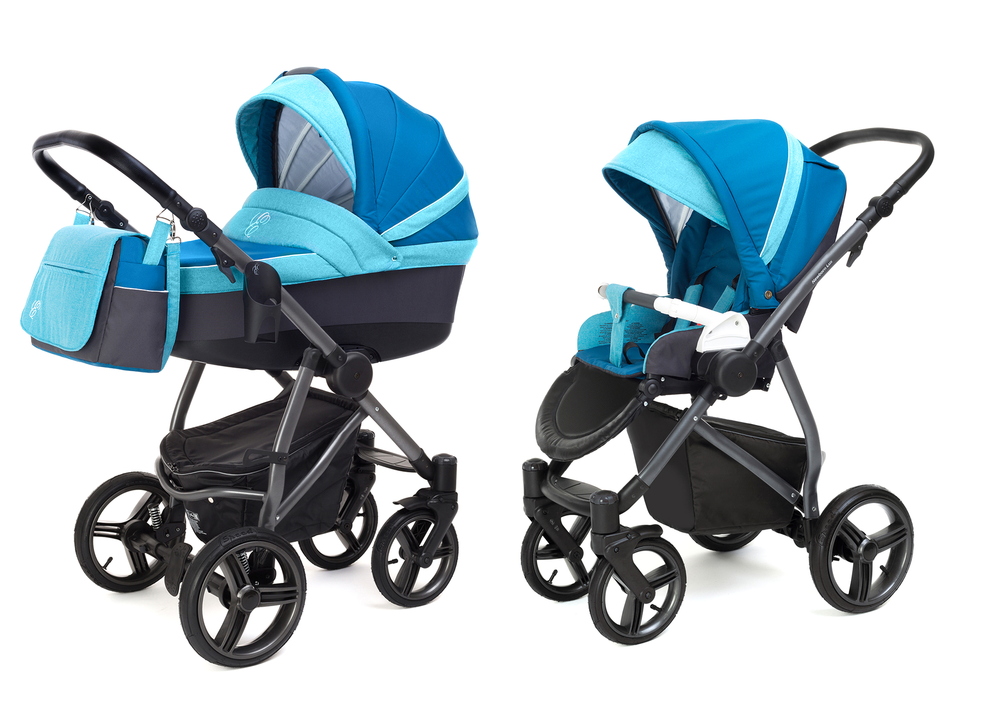 Коляска 2 в 1 Esspero Grand Newborn Lux (шасси Graphite) Breeze
