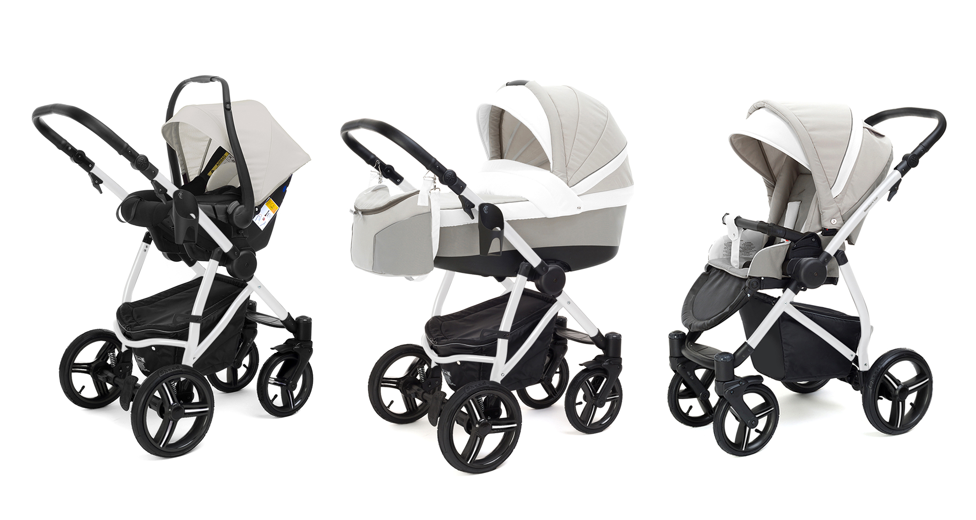 Коляска 3 в 1 Esspero Grand Newborn Lux (шасси White) Vanila