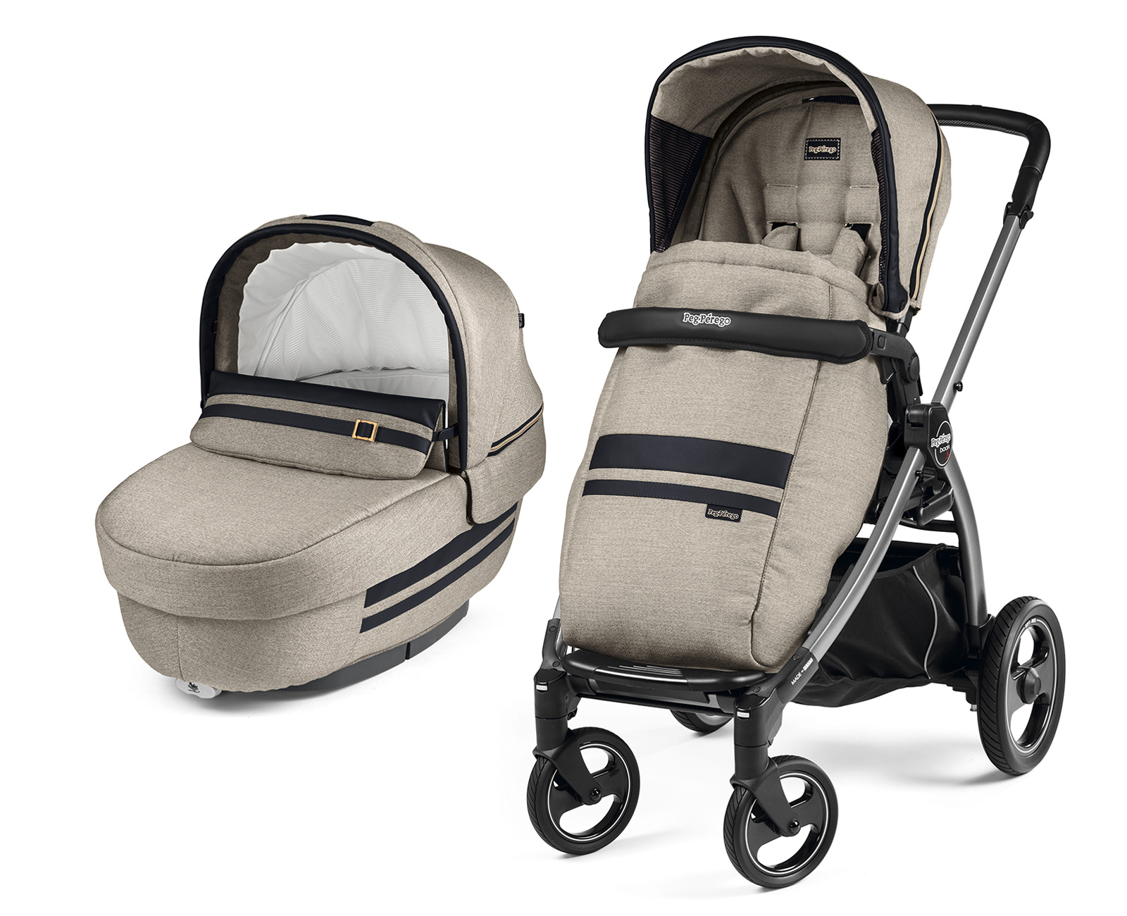 Коляска 2 в 1 Peg-Perego Book Plus S Luxe Ecru