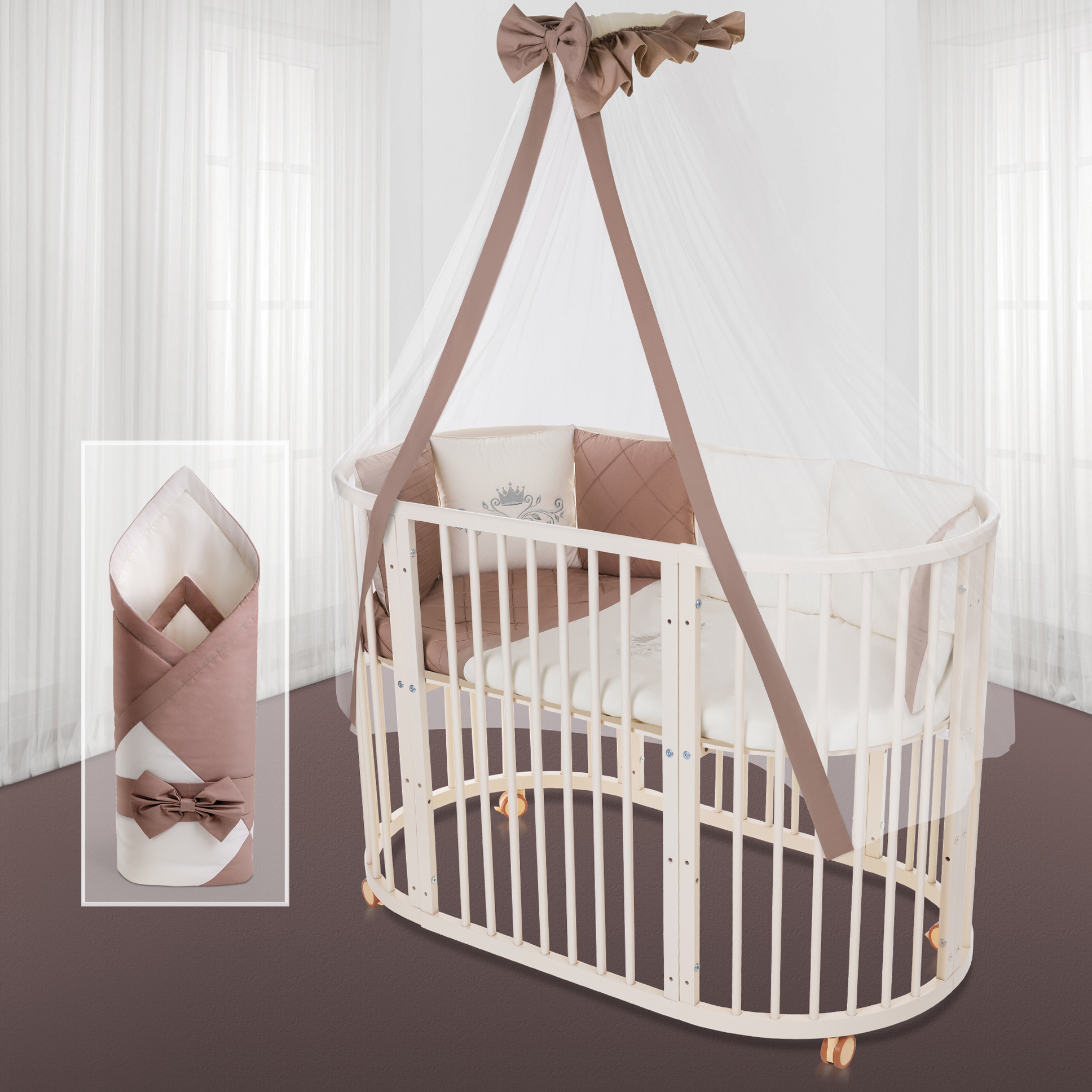 Комплект постельного белья Esspero Caramel Beige-Cacao