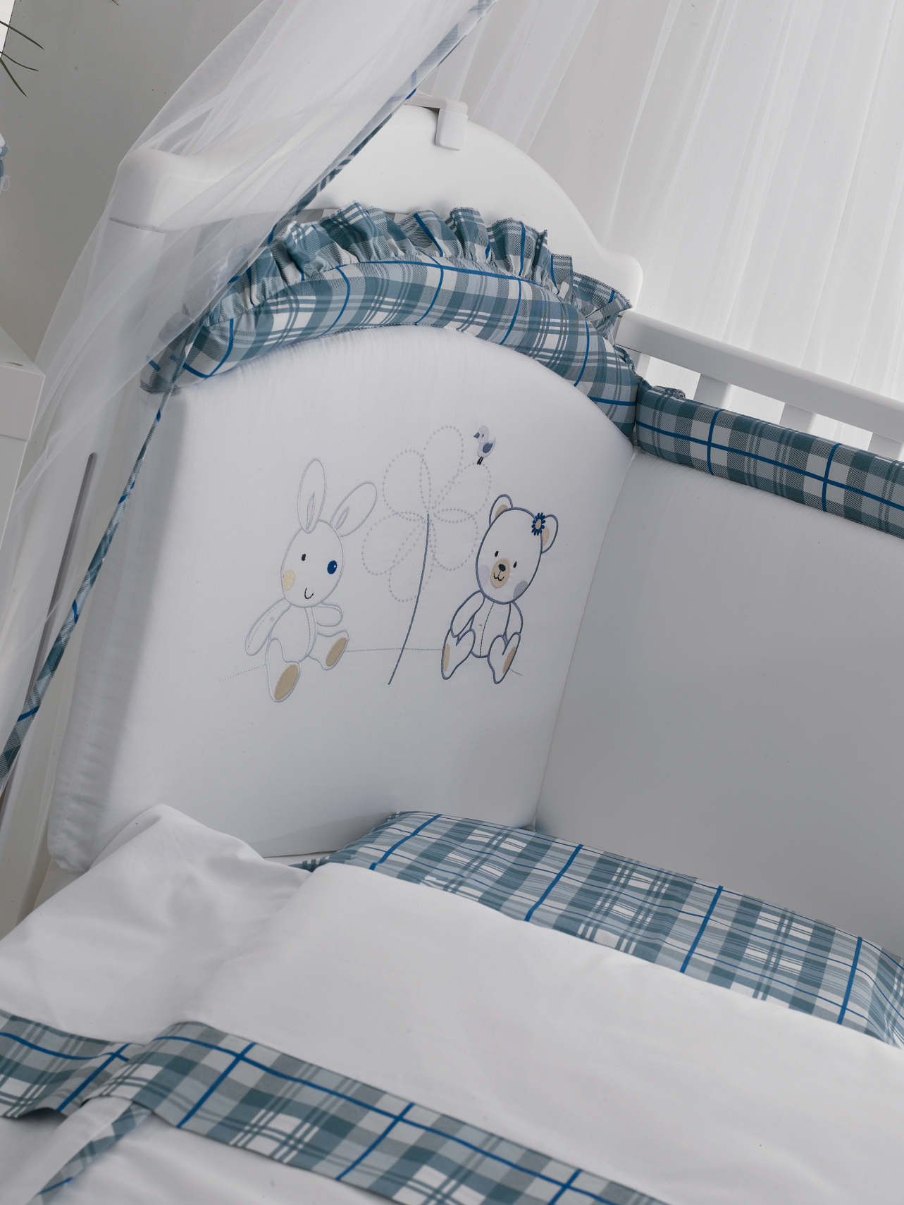 Постельный комплект Roman Baby COUNTRY 5 предметов Indaco (Cерый)