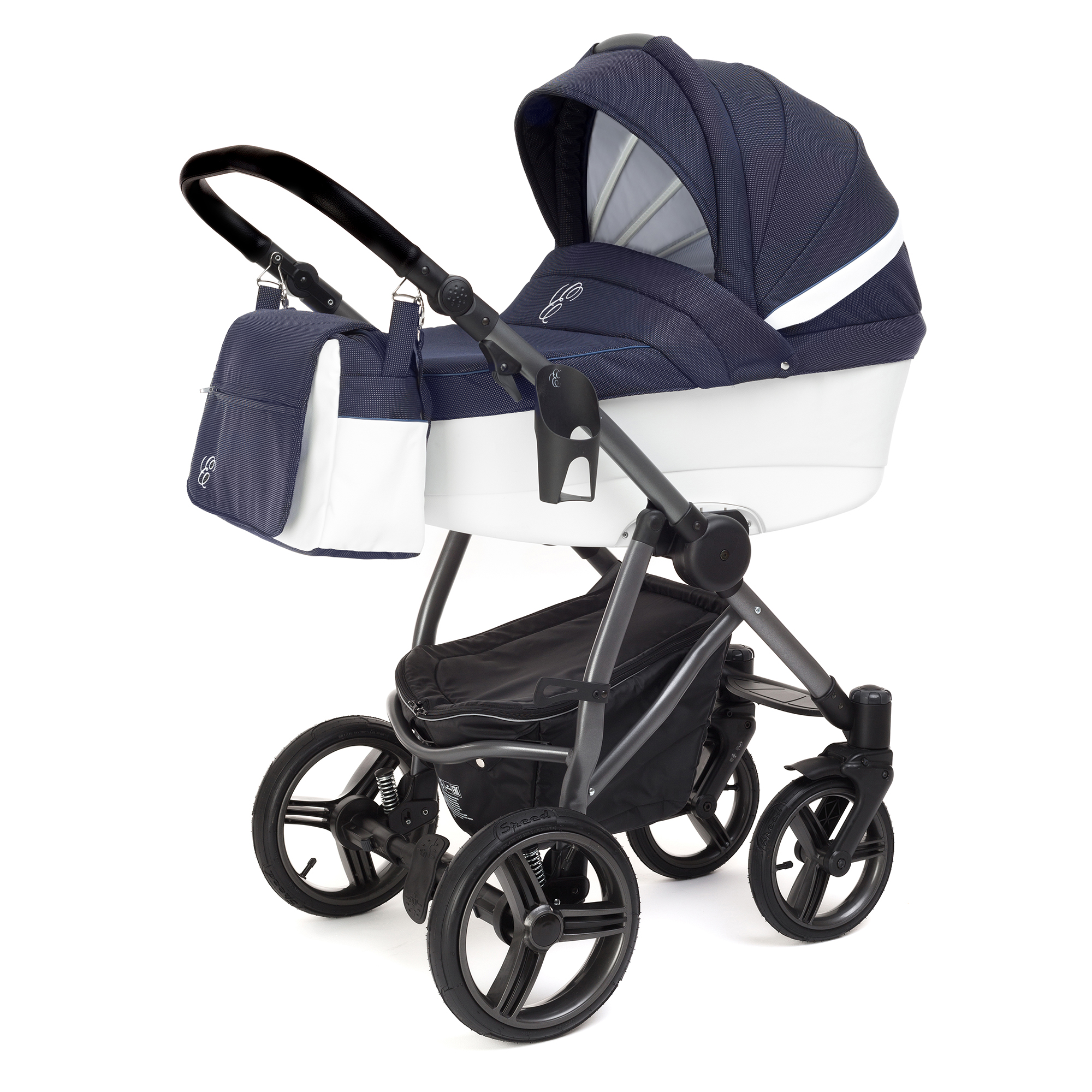 Коляска для новорожденных Esspero Grand Newborn Lux (шасси Graphite) Sky Star