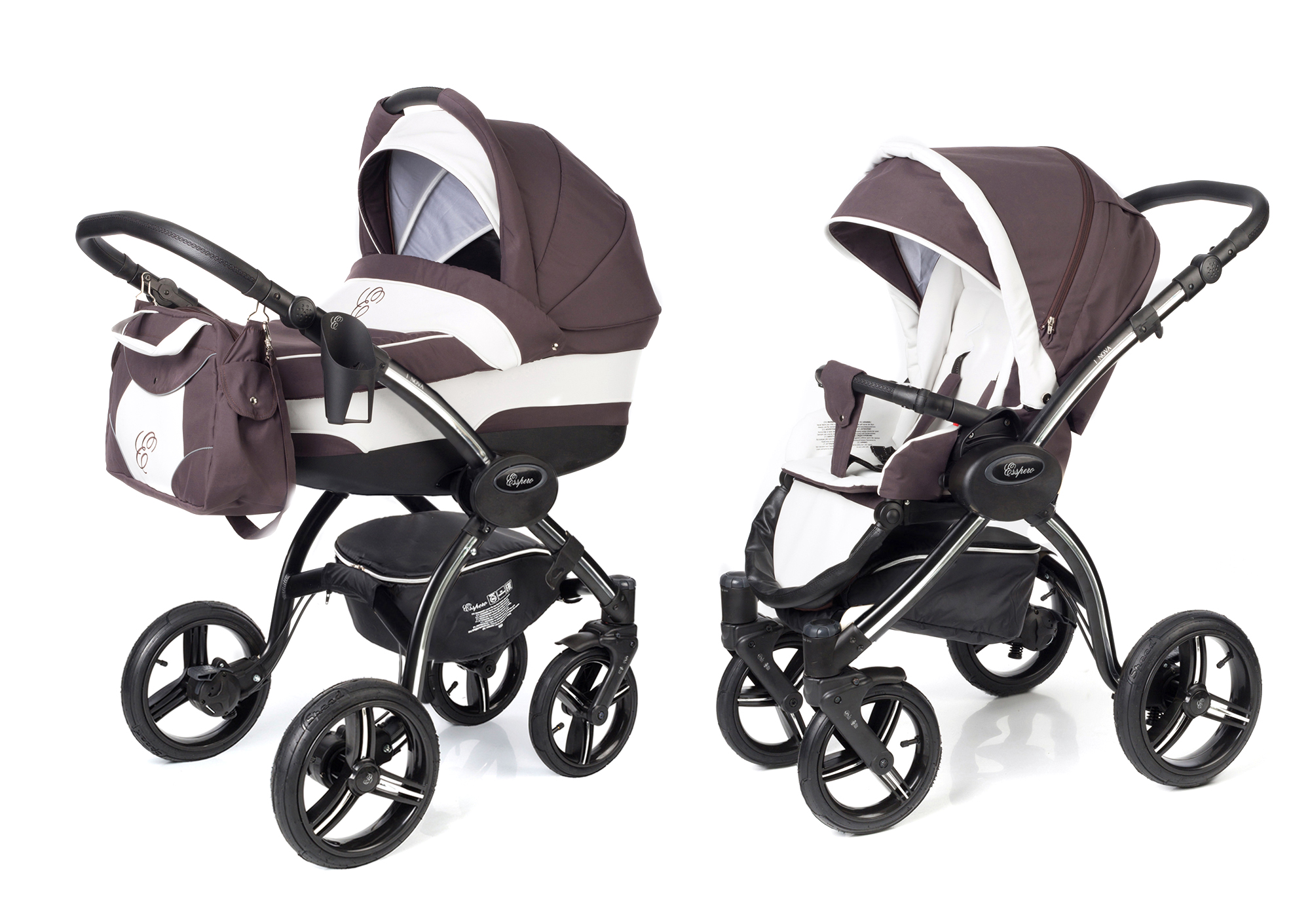 Коляска 2 в 1 Esspero I-Nova (шасси Graphite) Brown Lux