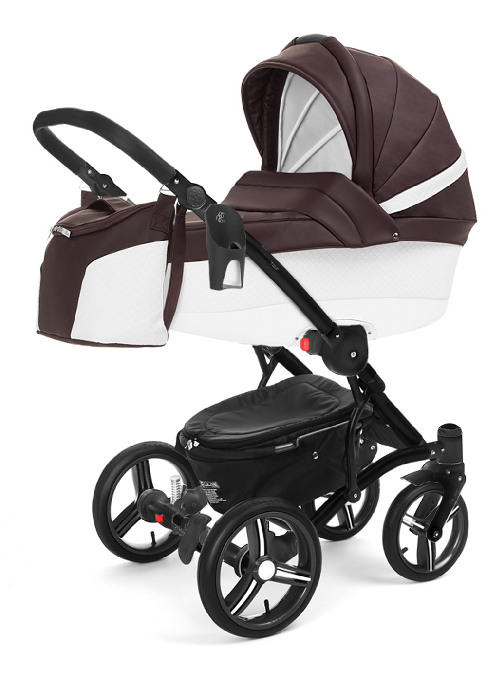 Коляска для новорожденных Esspero Tour Leatherette (шасси Black) Nappa Brown