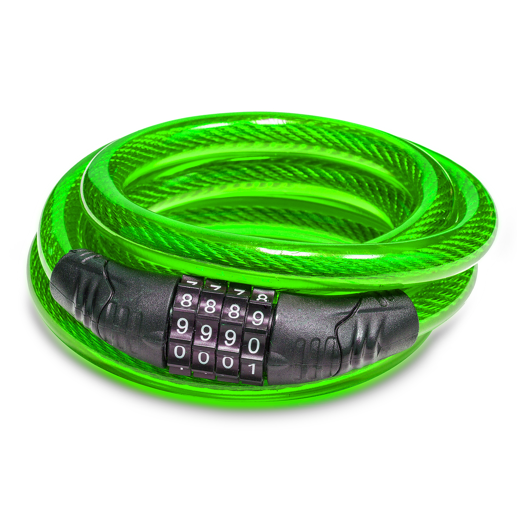 Замок противоугонный кодовый Color Green